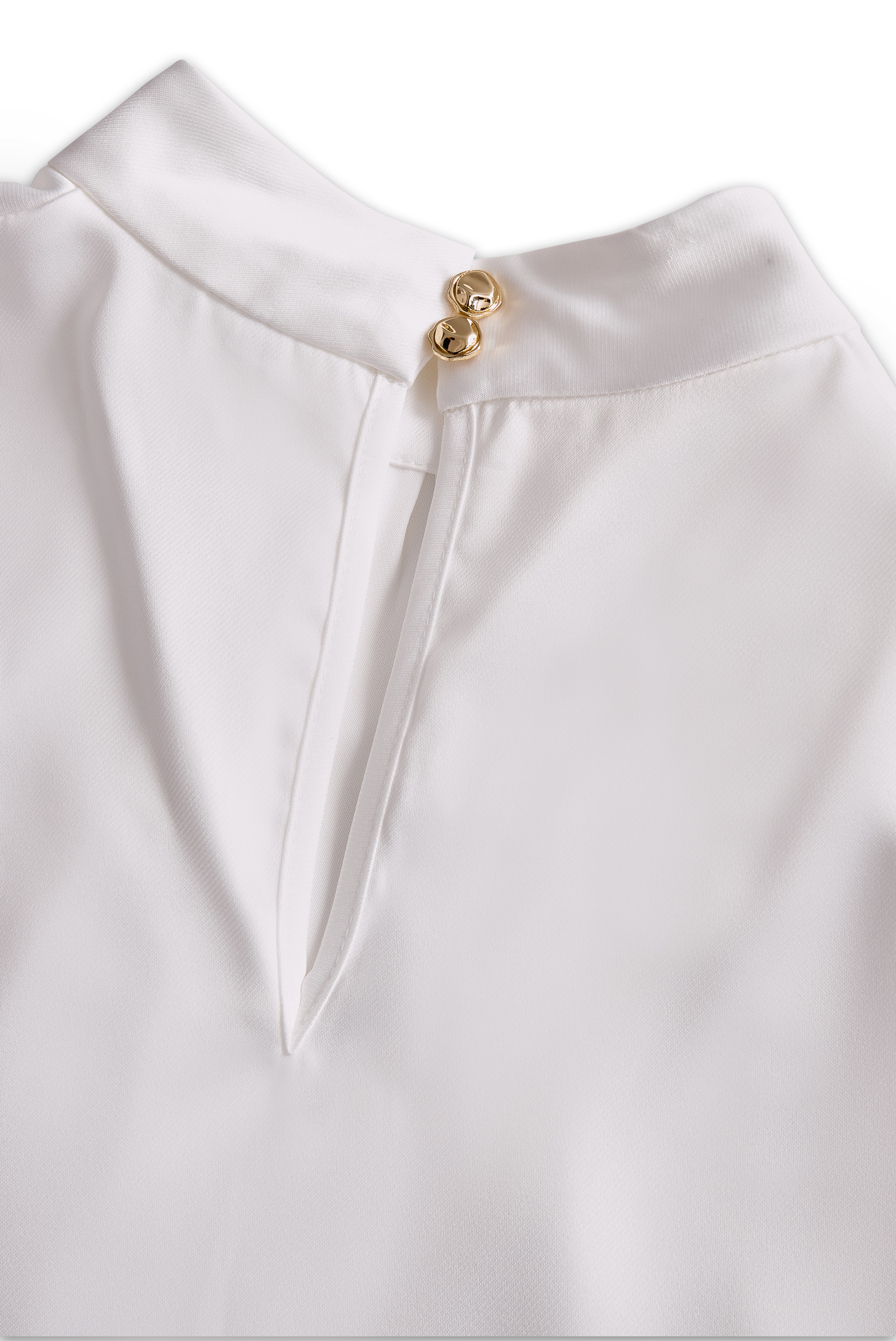 Sophisticated Pleated High-Neck Blouse | Elegant Women's Dress