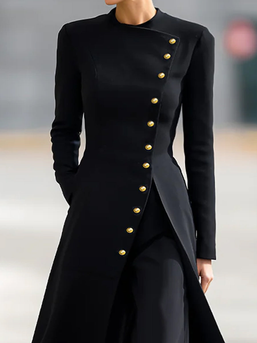 Elegant Long Blazer And Trousers Set | Elegant Women's Dress