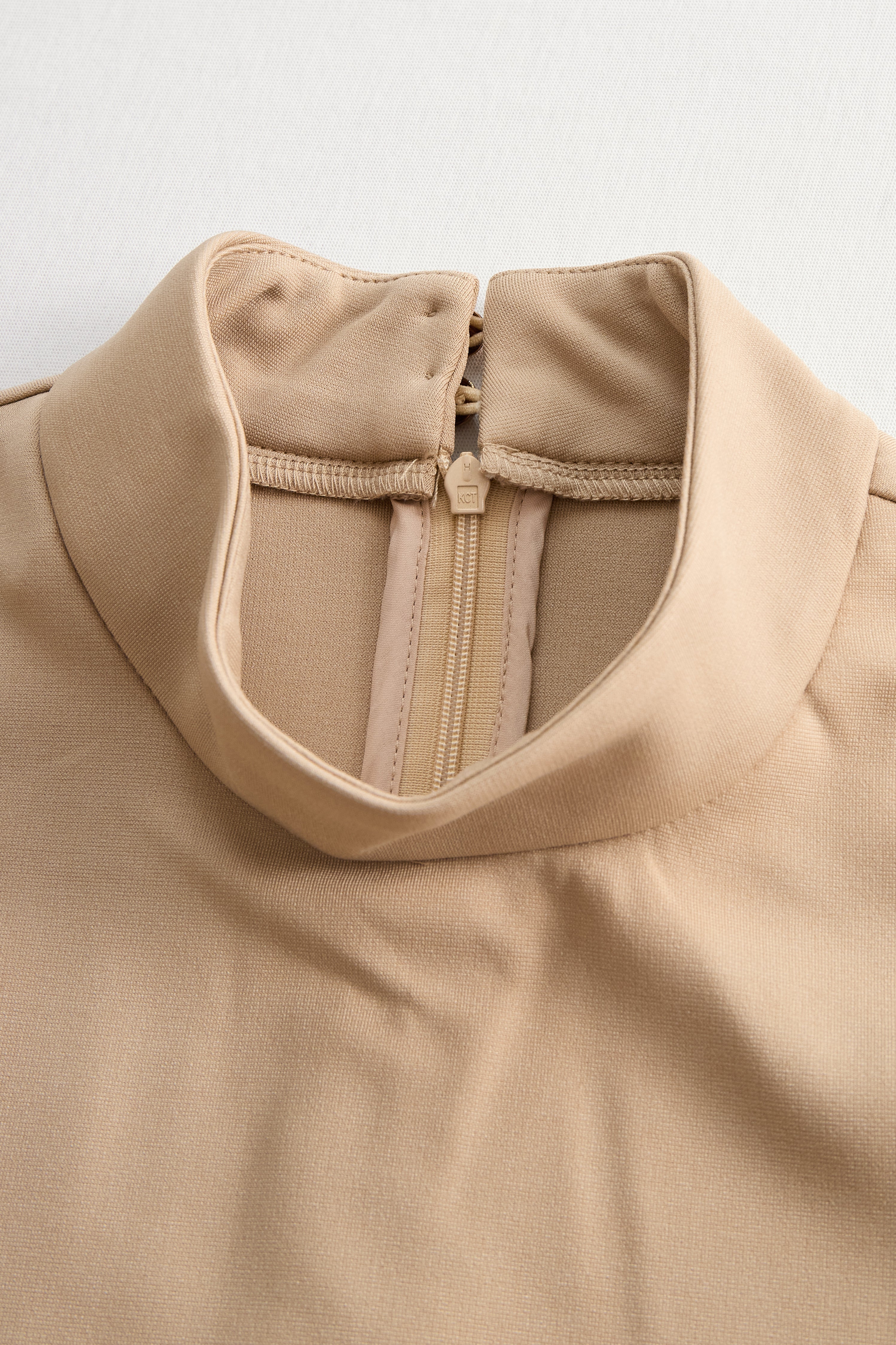 Sophisticated Beige Belted Dress | Elegant Women's Dress