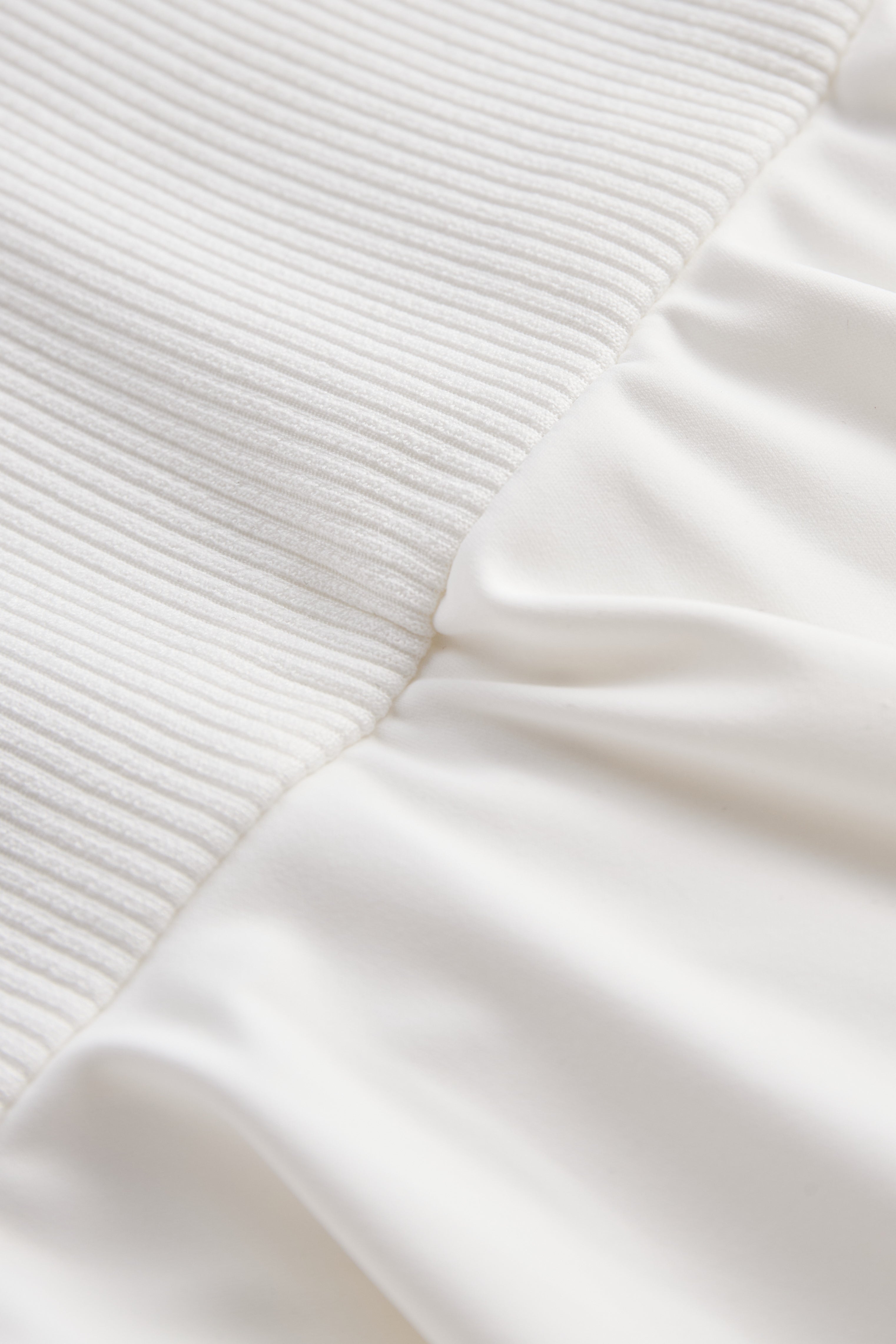 White Ribbed Skater Mini Dress | Elegant Women's Dress