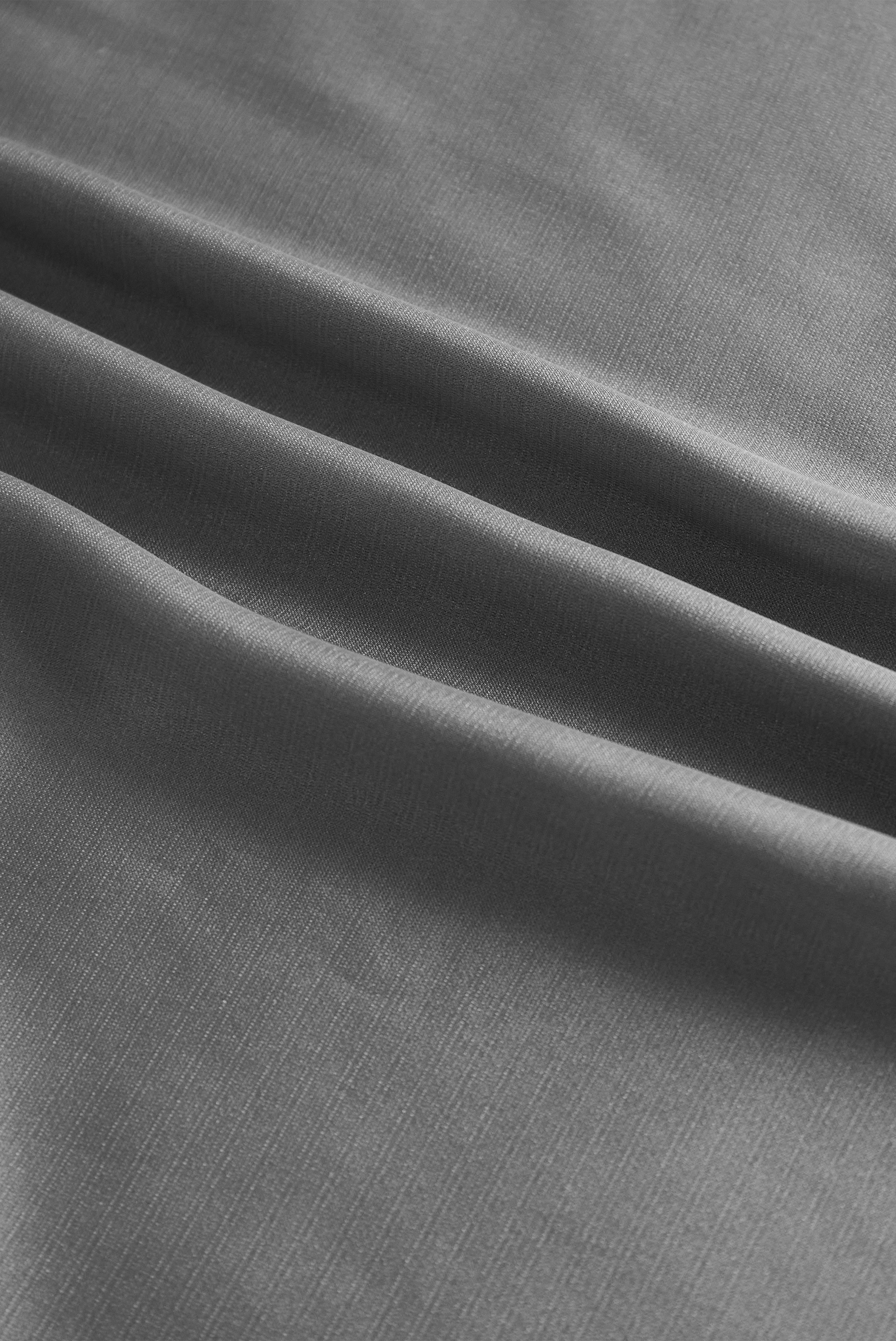 Charcoal Grey Satin Blouse with Subtle Tailored Fit | Elegant Women's Dress