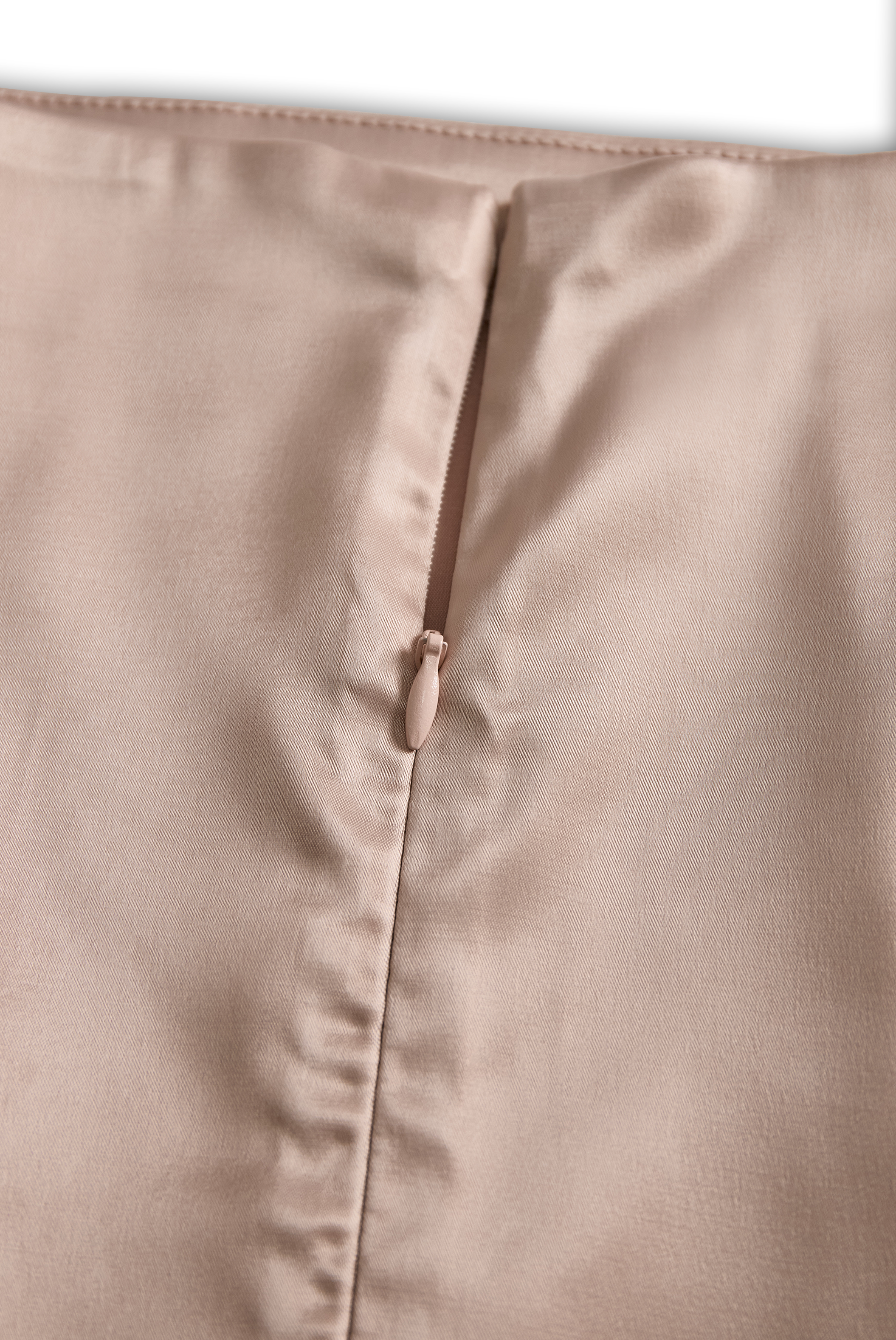 Champagne Satin Square Neck Mini Dress with Long Sleeves | Elegant Women's Dress