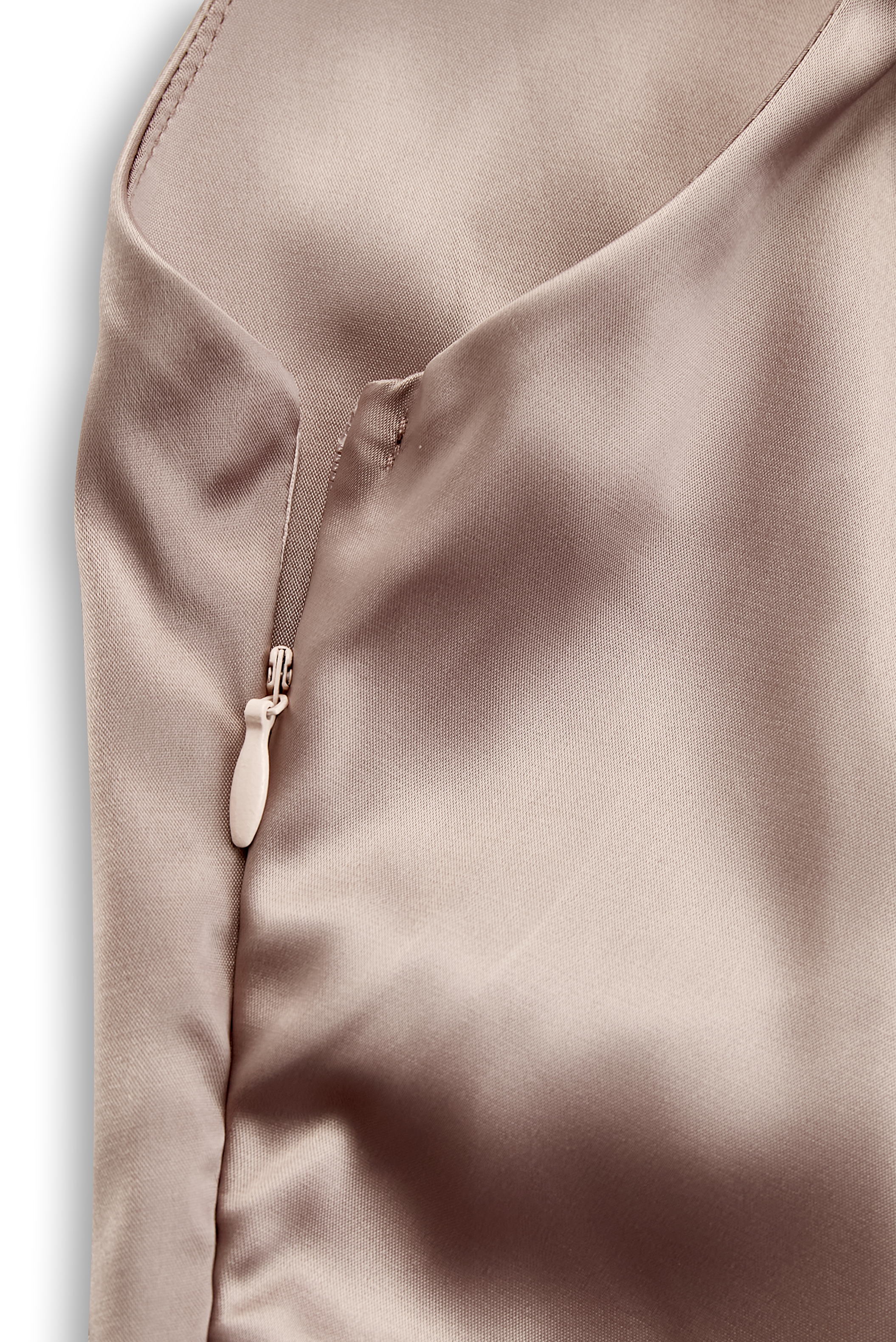 Champagne Satin One-Shoulder Gown | Elegant Women's Dress