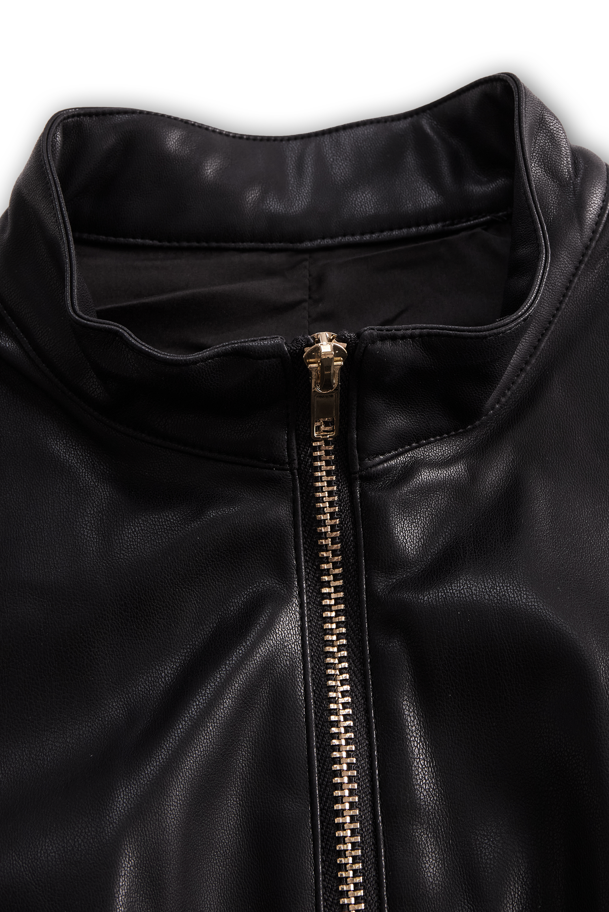 Sleeveless Faux Leather Zippered Romper | Elegant Women's Dress