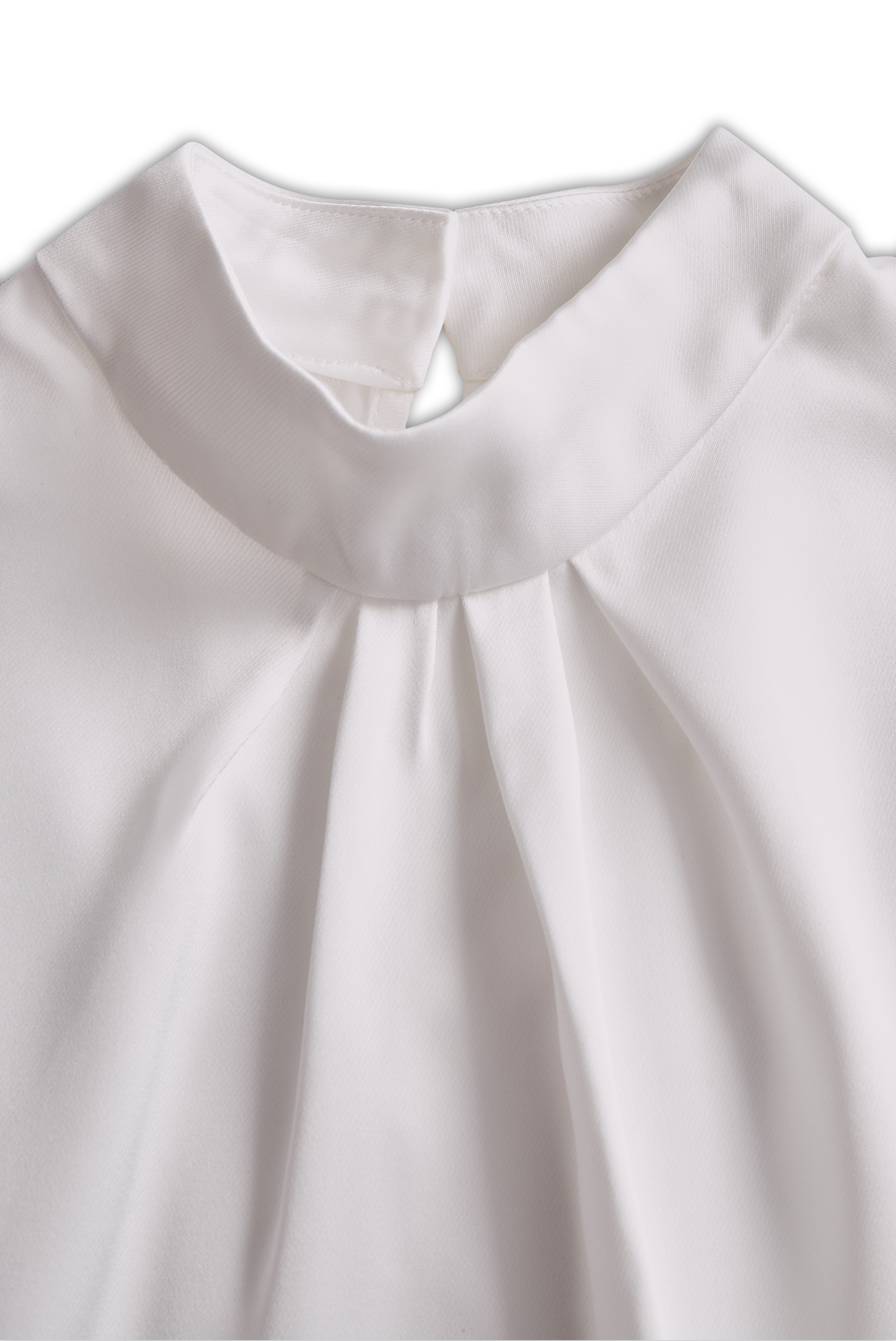Sophisticated Pleated High-Neck Blouse | Elegant Women's Dress