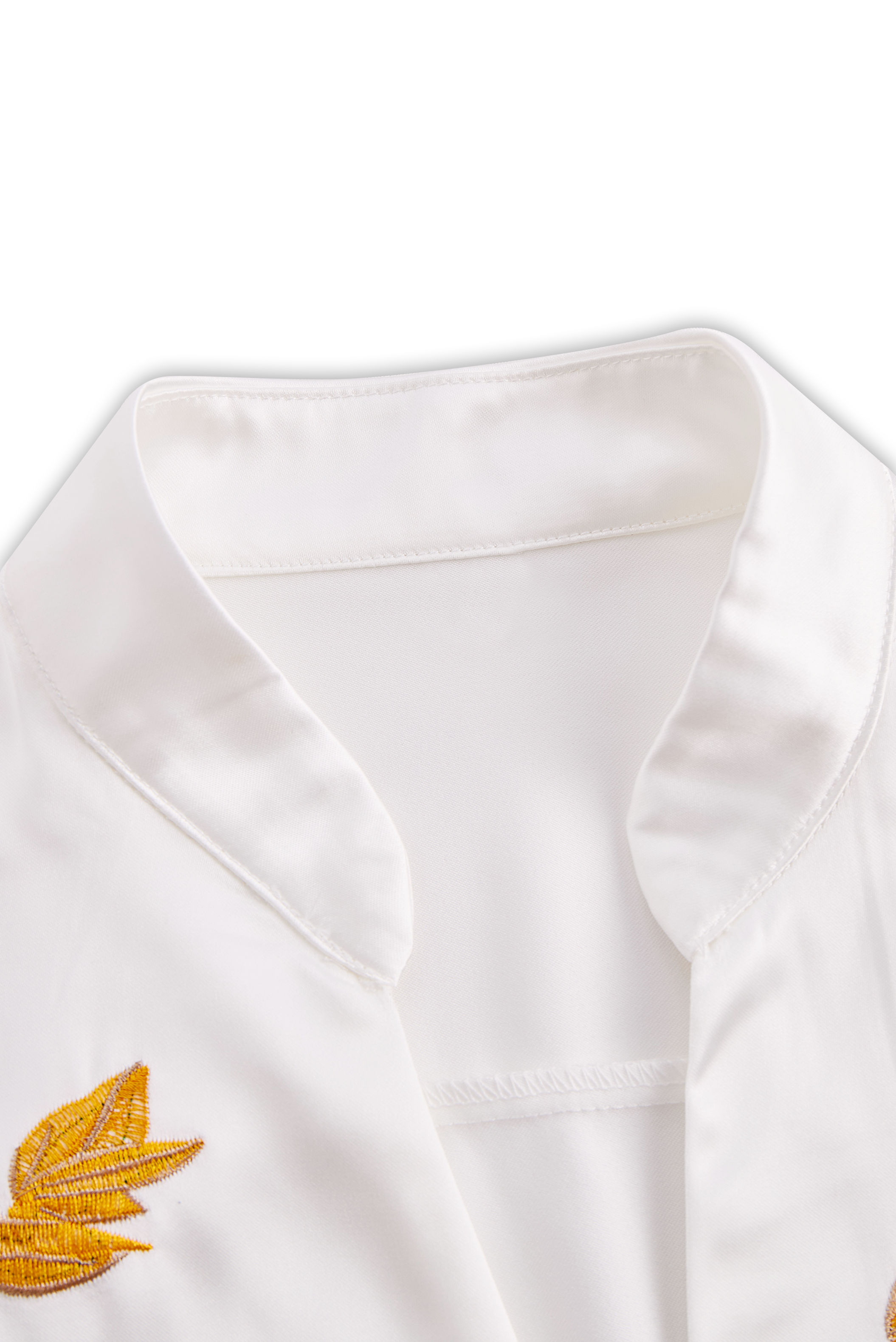 Sleeveless Blouse with Yellow Floral Embroidery | Elegant Women's Dress