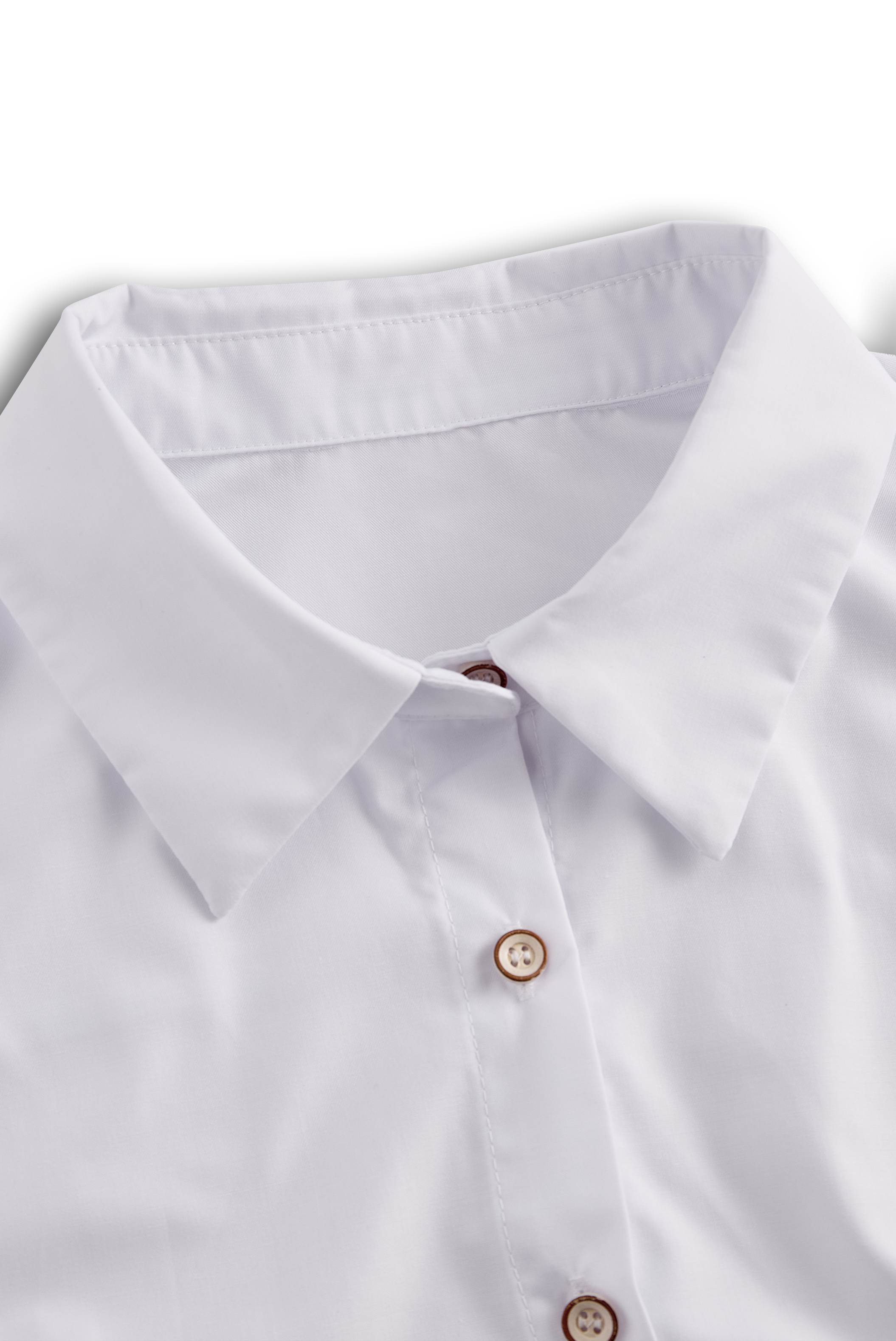 Chic White Button-Up Blouse And Black Pencil Skirt Set | Elegant Women's Dress