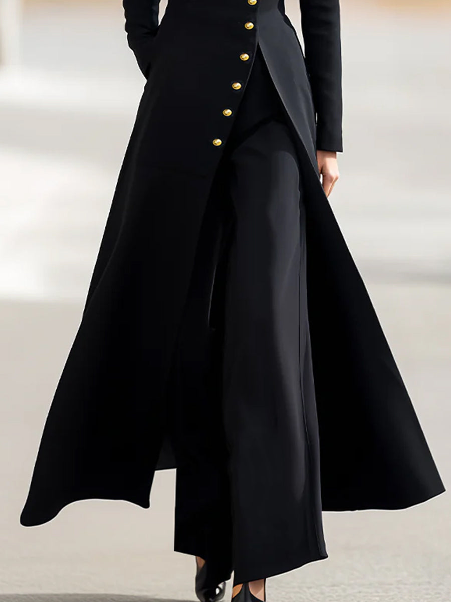 Elegant Long Blazer And Trousers Set | Elegant Women's Dress