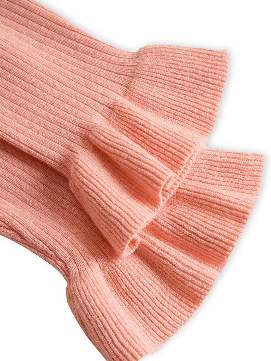 Sweetheart Ruffle Hem Ribbed Knit Mini Dress | Elegant Women's Dress