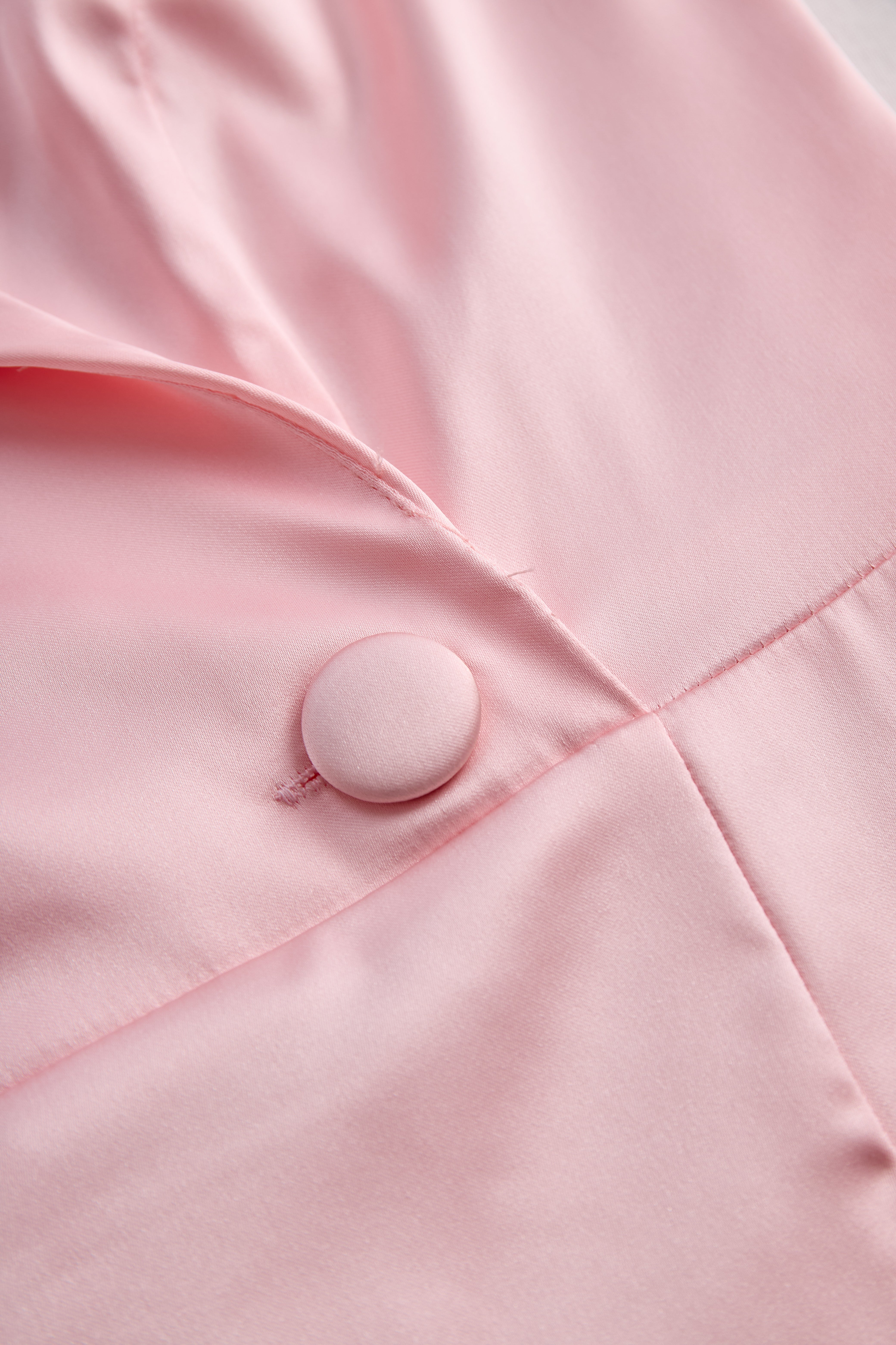 Sleeveless Blush Pink Satin Blazer Dress | Elegant Women's Dress