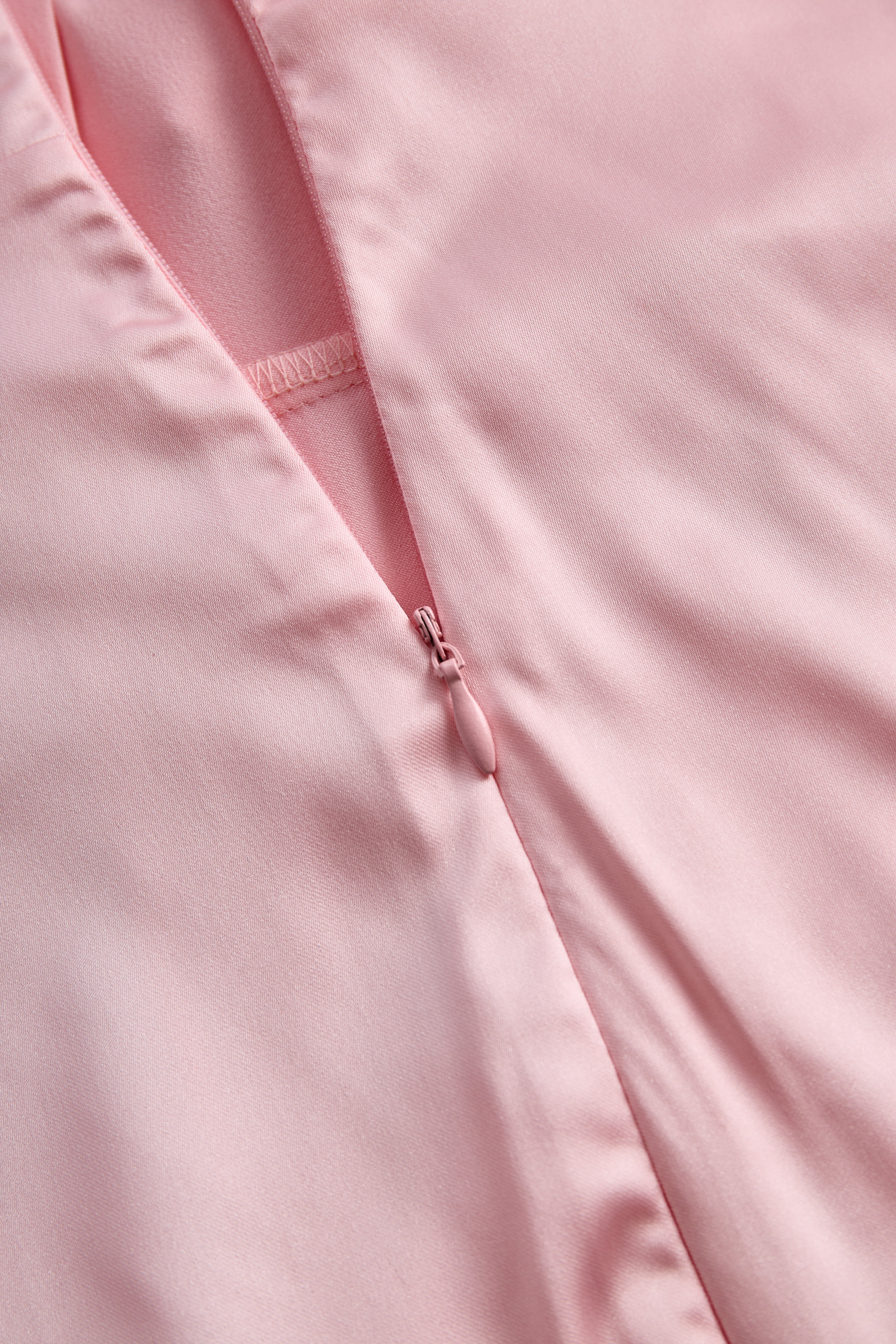 Sleeveless Blush Pink Satin Blazer Dress | Elegant Women's Dress