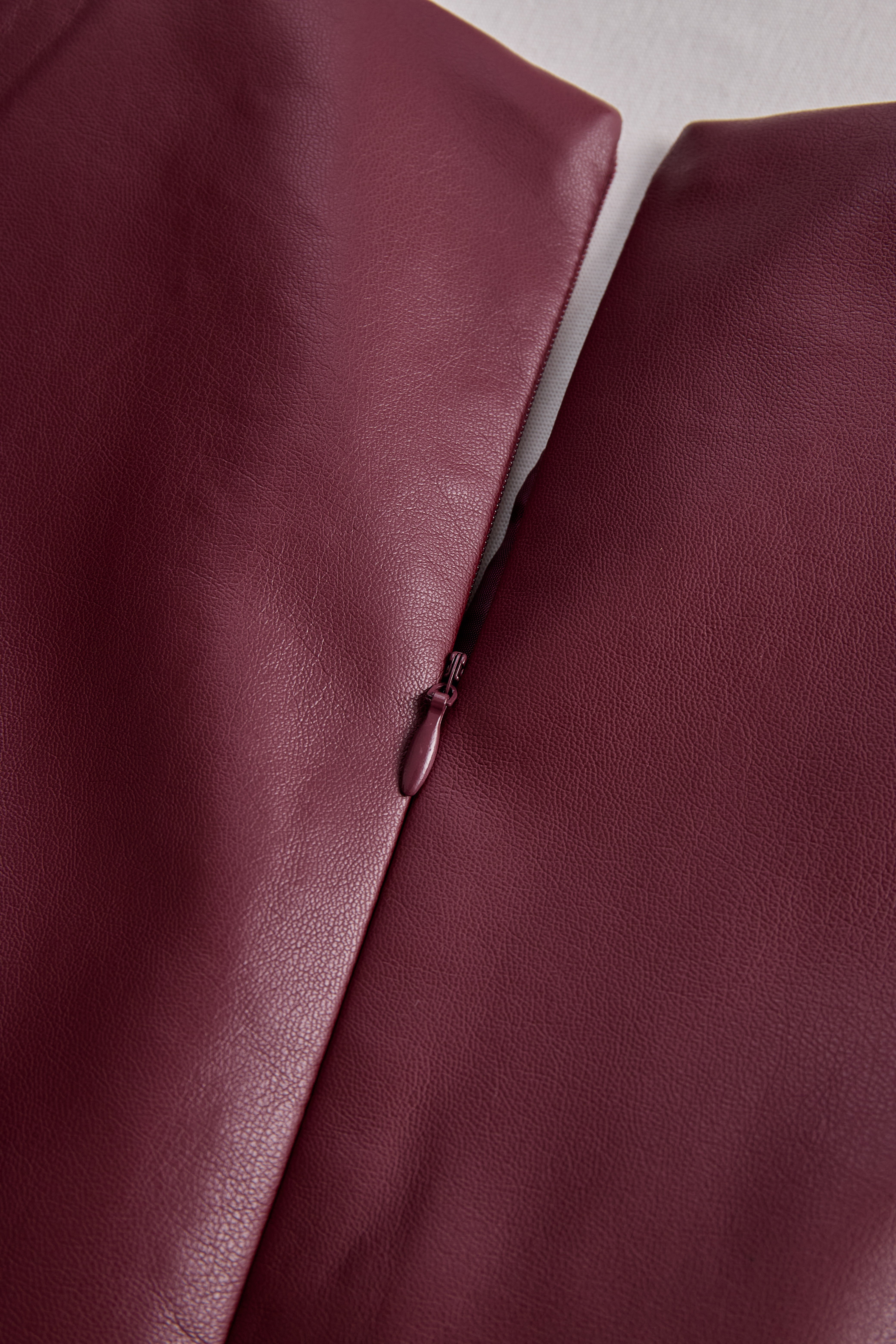 Chic Burgundy Leather Dress | Elegant Women's Dress